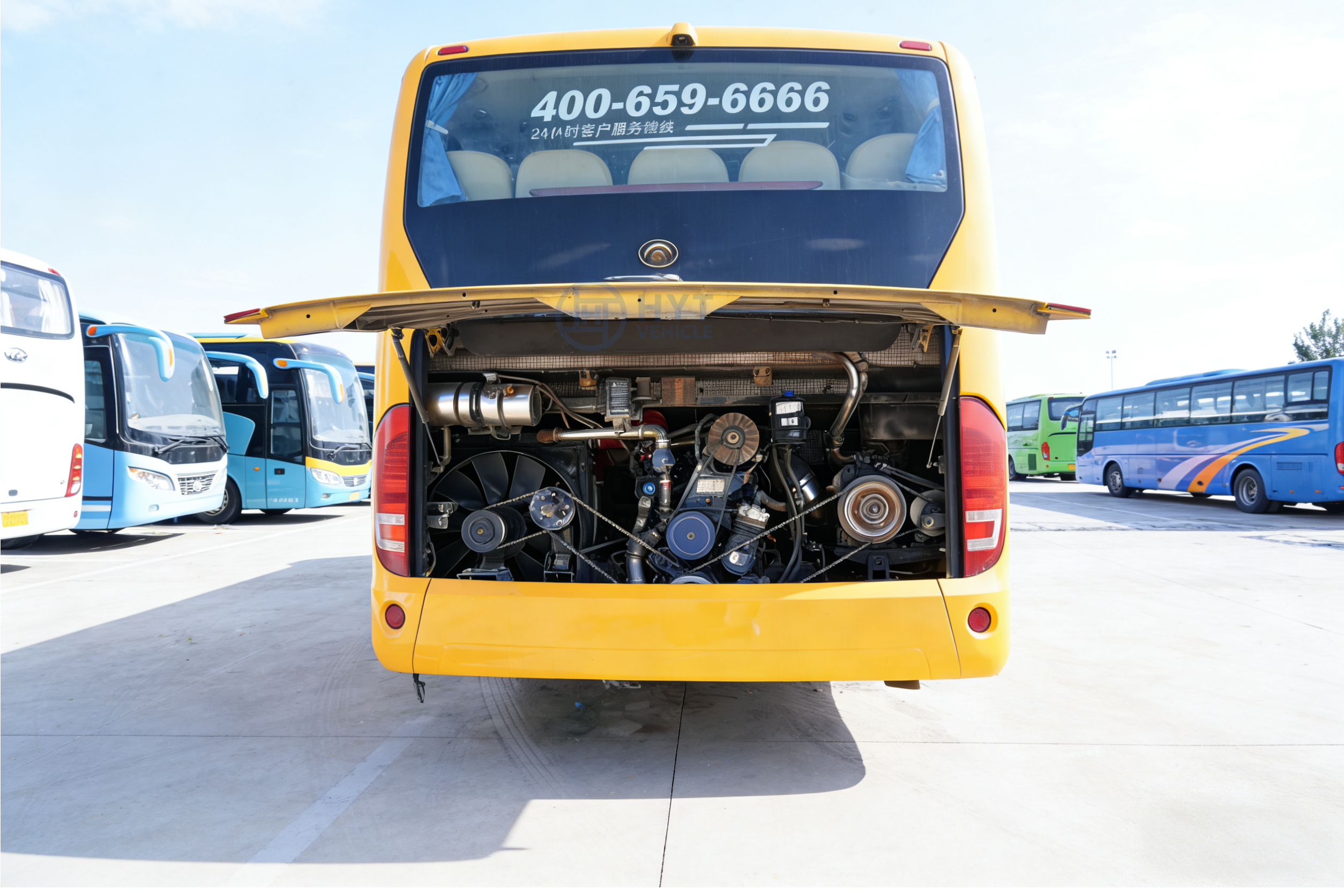 Right/Left Hand Drive Rear Engine Used Yutong Bus ZK6121